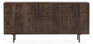 Sötétbarna mangófa komód 160x75x40 cm Kalai – MOME
