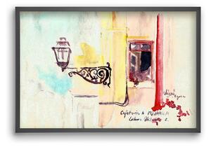 LISBON AQUARELLE NO.16 - falikép keretben | artbridge