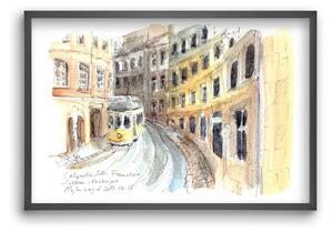 LISBON AQUARELLE NO.21 - falikép keretben | artbridge