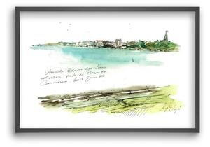 LISBON AQUARELLE NO.24 - falikép keretben | artbridge