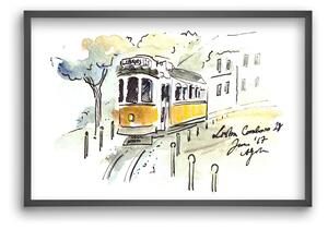 LISBON AQUARELLE NO.22 - falikép keretben | artbridge