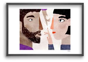 Lovers - falikép keretben | artbridge