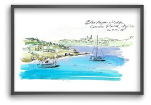 MALTA AQUARELLE NO.7 - falikép keretben | artbridge