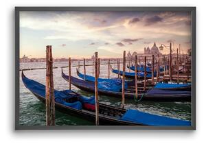 VENICE Gondolas & Santa Maria della Salute - falikép keretben | artbridge