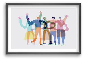 Transparent Friends - falikép keretben | artbridge