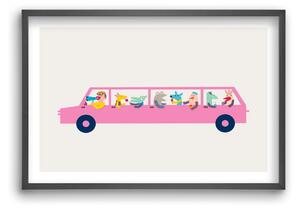 Pink Car - falikép keretben | artbridge