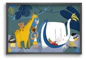 Picnic in the Jungle - falikép keretben | artbridge