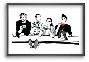Coffee with friends - falikép keretben | artbridge