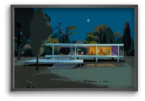 Mid-century at midnight - falikép keretben | artbridge