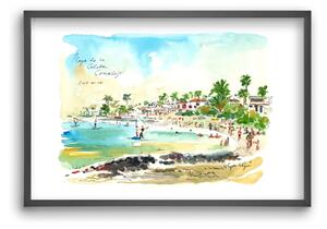 Playa de la Goleta, Corralejo, Fuerteventura - 2025.01.18 - falikép keretben | artbridge