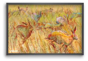 Running of hares - falikép keretben | artbridge