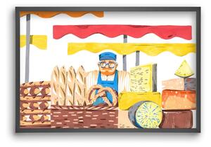Cheese market - falikép keretben | artbridge