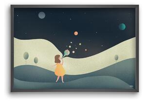 Universe bubble - falikép keretben | artbridge