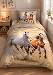 3d ágyneműhuzat Horse 140x200 cm