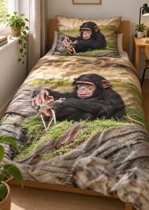 3d ágyneműhuzat Chimpanzee 140x200 cm