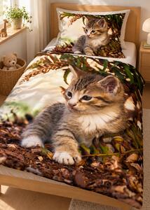 3d ágyneműhuzat Kitten mikroplüss 140x200 cm