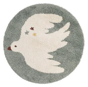 Világoszöld gyerek szőnyeg ø120 cm Bohemian Bird Aqua – Nattiot