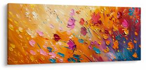 Kép - Színes virágok festése (120x50 cm)