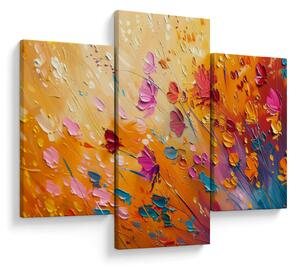 Kép - Színes virágok festése (90x60 cm)