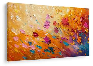 Kép - Színes virágok festése (90x60 cm)