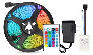 5méteres RGB led szalag táppal és távírányitóval