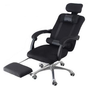 Elnöki forgószék lábtartóval , fekete - Kényelem és komfort,ergonomikus kialakítás!