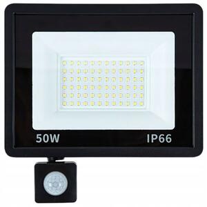 50 W kültéri LED reflektor mozgás- és szürkületérzékelővel, IP66