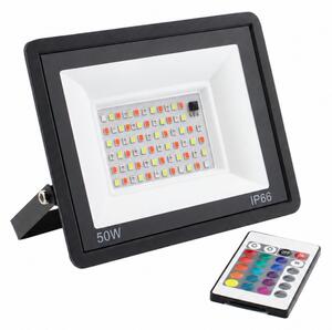 50 W-os RGB LED reflektor távirányítóval, IP66