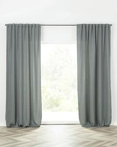 BASIC függöny ráncolószalaggal 140x300cm szürke denim 1 db