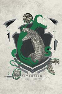 Művészi plakát Harry Potter - Slytherin Crest