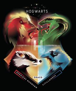 Művészi plakát Harry Potter - Hogwarts Crest