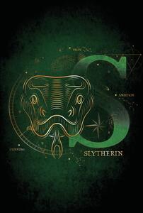 Művészi plakát Harry Potter - Slytherin Initial