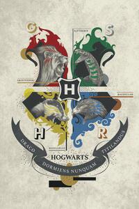 Művészi plakát Harry Potter - Hogwarts Crest