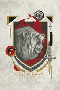Művészi plakát Harry Potter - Gryffindor Crest
