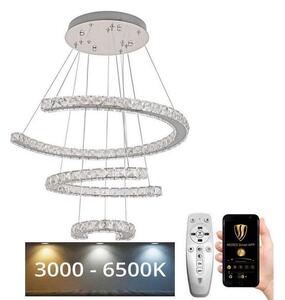 NEDES LED Dimmelhető csillár zsinóron LED/100W/230V 3000-6500K ezüst + távirányító ND3556