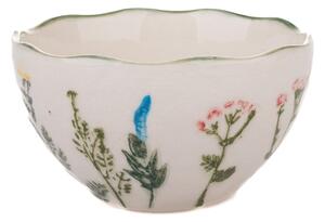 Fehér porcelán tálka Flower Garden – Dakls