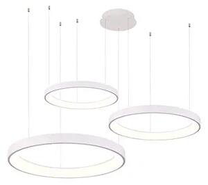 Design LED szabályozható csillár Agnes 38+58+78 fehér