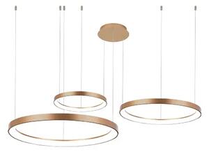 Design LED fényerőszabályzó csillár Agnes 38+58+78 arany
