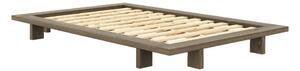 Barna borovi fenyő egyszemélyes ágy ágyráccsal 120x200 cm Japan – Karup Design