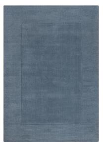 Sötétkék kézi szövésű gyapjú szőnyeg 120x170 cm Textured Wool Border – Flair Rugs