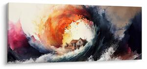 Kép - Az árvíz örvényében, akvarell (120x50 cm)