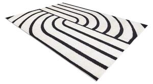 Bézs-fekete MORTY geometrikus mintás szőnyeg Méret: 80x150 cm