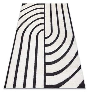 Bézs-fekete MORTY geometrikus mintás szőnyeg Méret: 80x150 cm