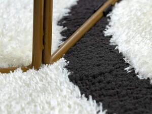 Bézs-fekete MORTY geometrikus mintás szőnyeg Méret: 140x190 cm