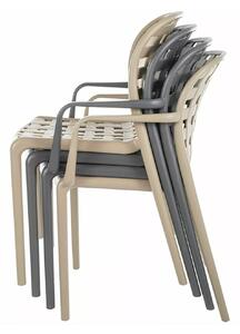 STRIP műanyag kerti szék - szürke