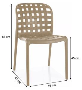 STRIP műanyag kerti szék - bézs