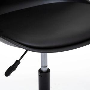 Párnázott műanyag szék, állítható magassággal, fekete - ROULETTE