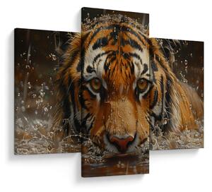 Kép - Portré egy tigris a vízben (90x60 cm)