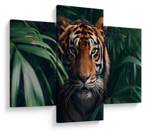Kép - Egy tigris portréja a dzsungelben (90x60 cm)