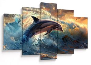 Kép - Delfin, illusztrációk (150x105 cm)